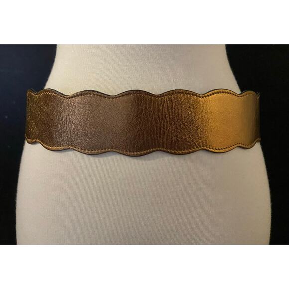 MARTINA MORI Metallic Bronze Leather Waist Belt sz OS (NWT) - Picture 4 of 12